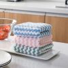 30x30cm 5/10PCS Kitchen Scouring Pad Towel Dishcloth Household Rags Gadget Microfiber Non-stick Oil Table Cleaning Cloth Wipe