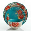 12-Piece Dinnerware Set, Teal