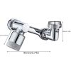 1pc New Universal 1080Â° Rotation Extender Faucet Aerator; Plastic Splash Filter; Kitchen Washbasin Faucets Bubbler Nozzle Robotic Arm